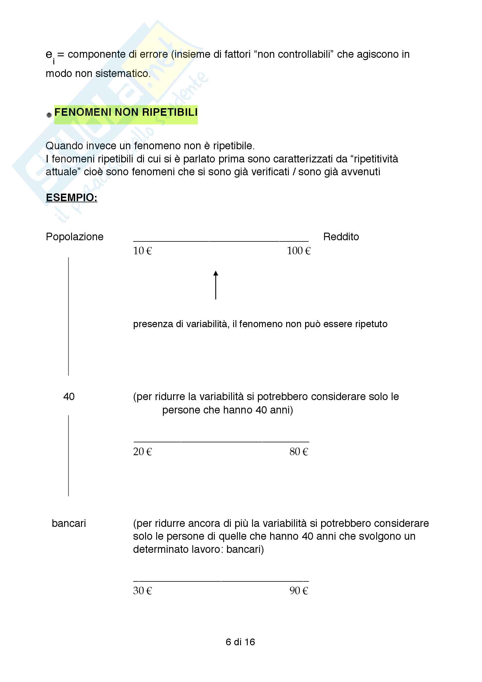 Definizione di modello, variabilità, caratteri qualitativi e quantitativi, variazione, arrotondamento decimali Pag. 6