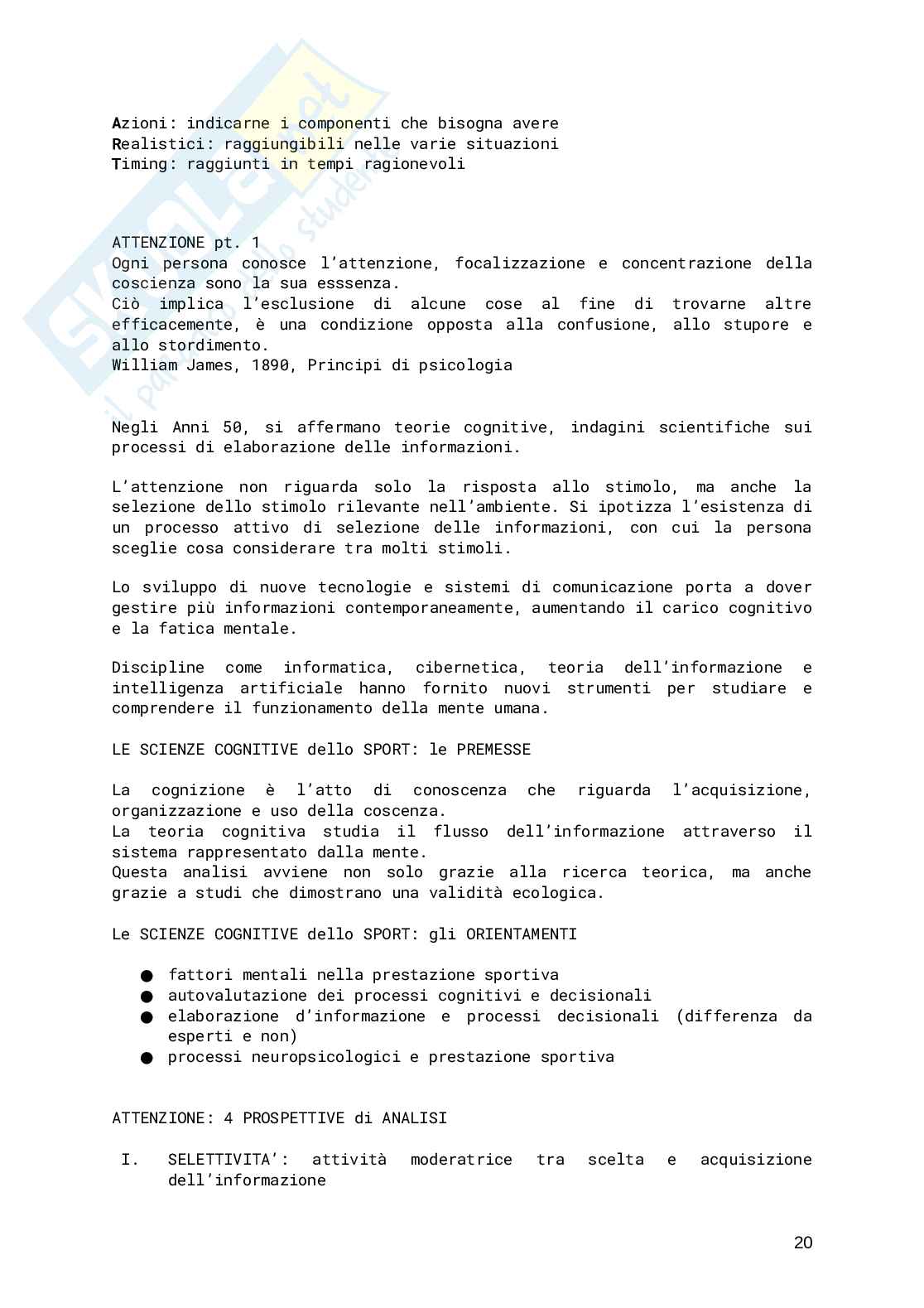 Psicologia Psicologia dello sport Pag. 21