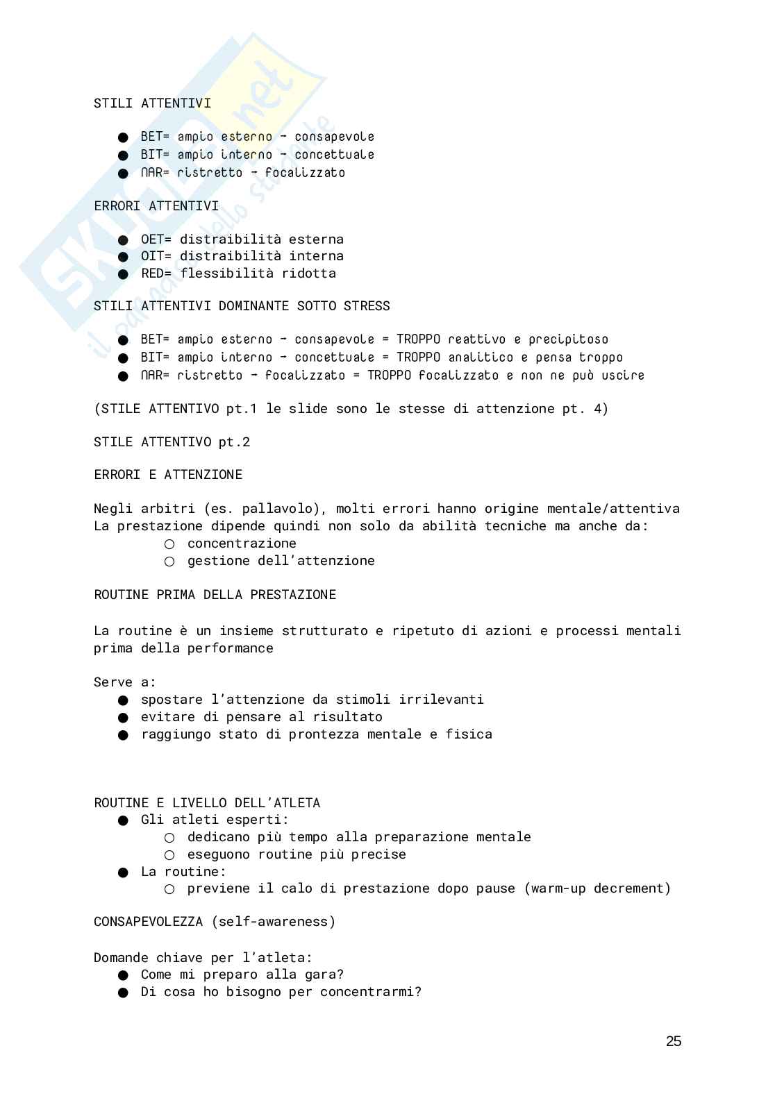 Psicologia Psicologia dello sport Pag. 26