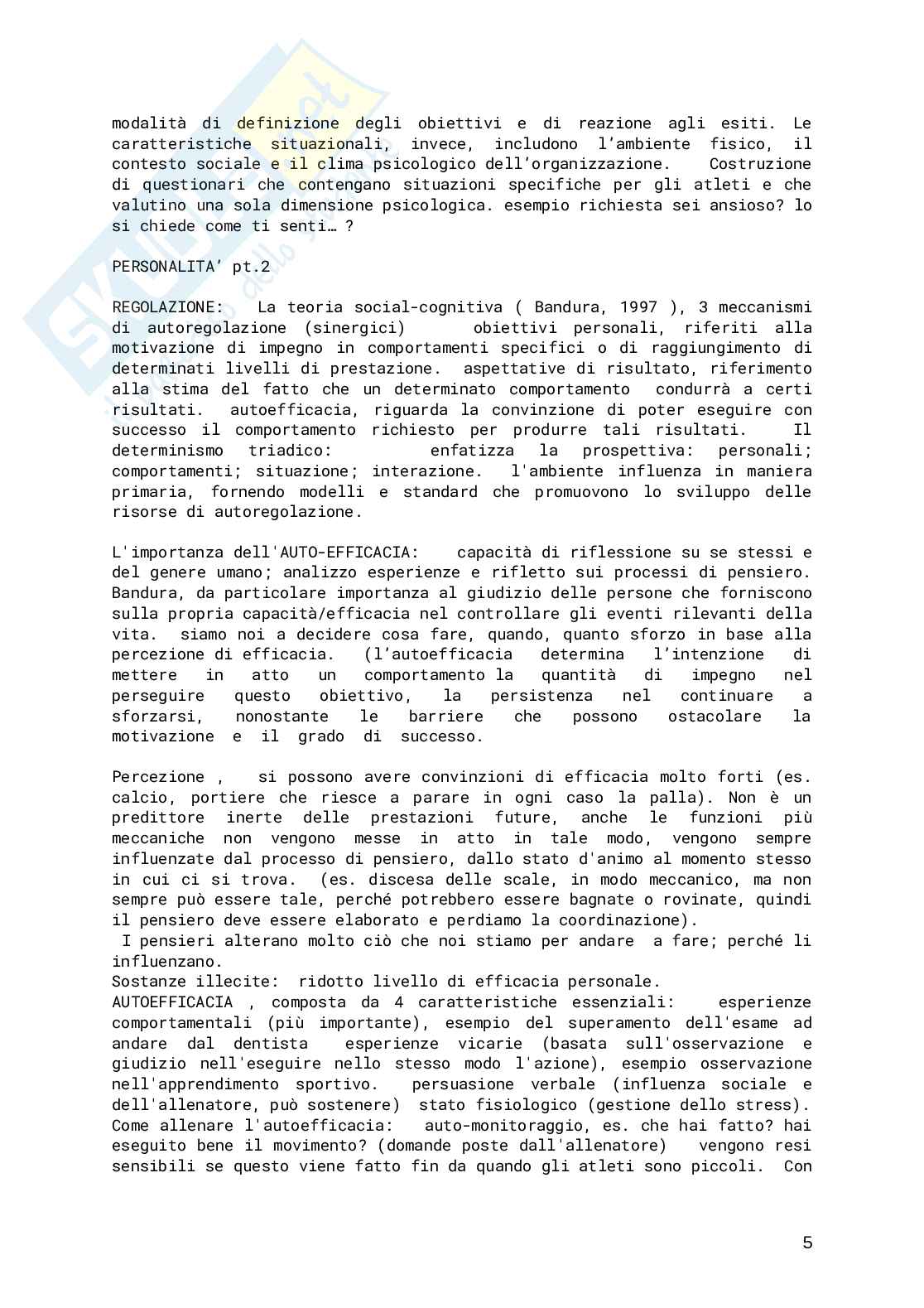 Psicologia Psicologia dello sport Pag. 6