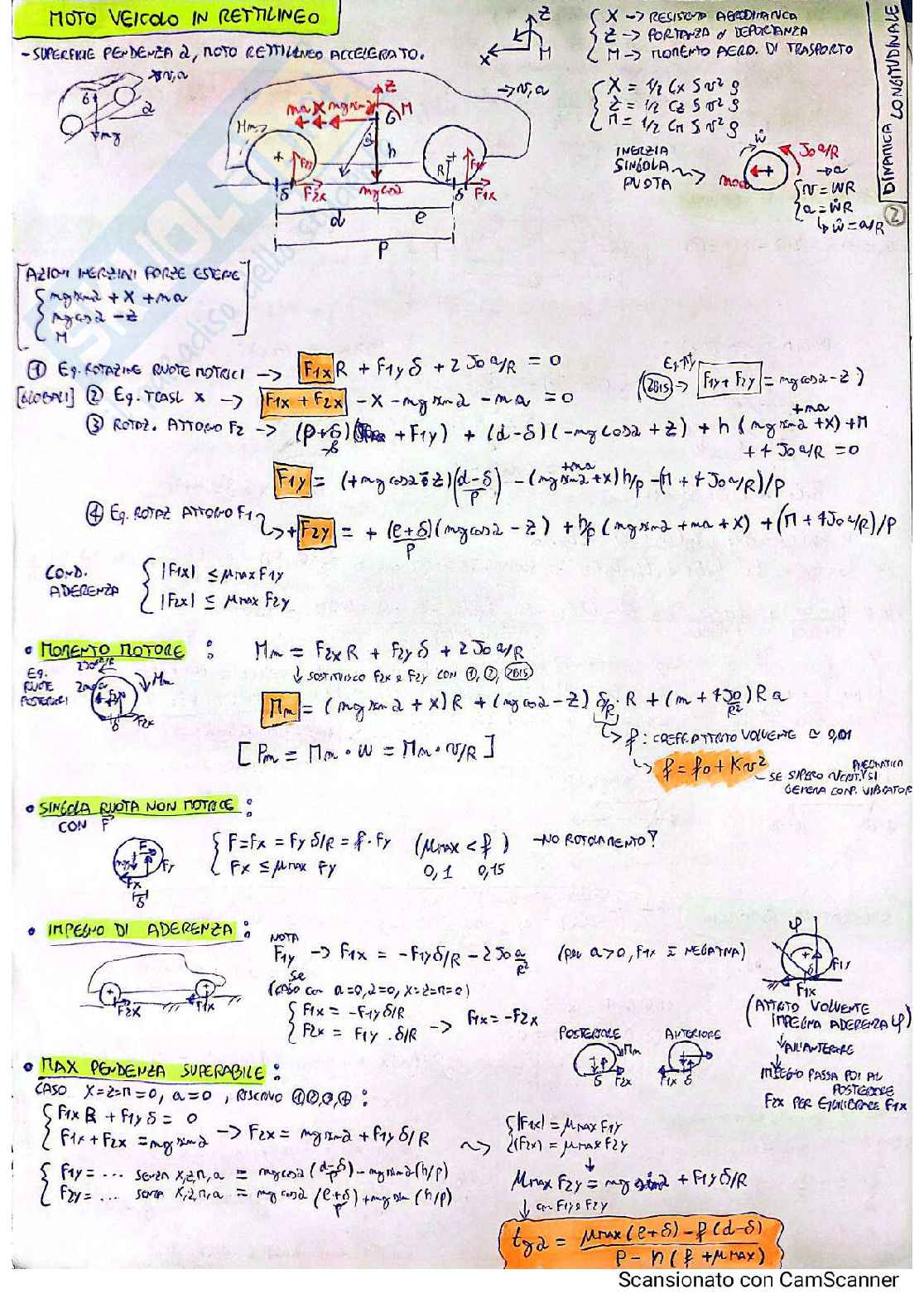 Meccanica del veicolo  Pag. 2