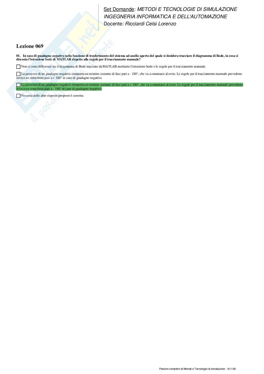 Paniere nuovo completo di Metodi e tecnologie di simulazione (2023) Pag. 81