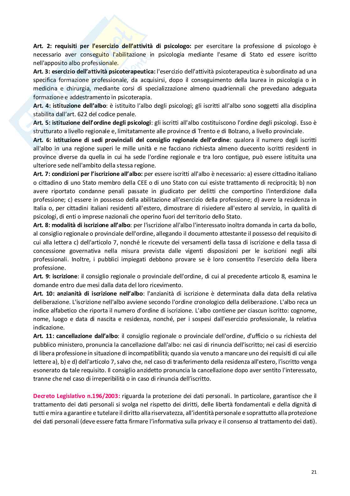 Commento al Codice Deontologico degli Psicologi Pag. 21