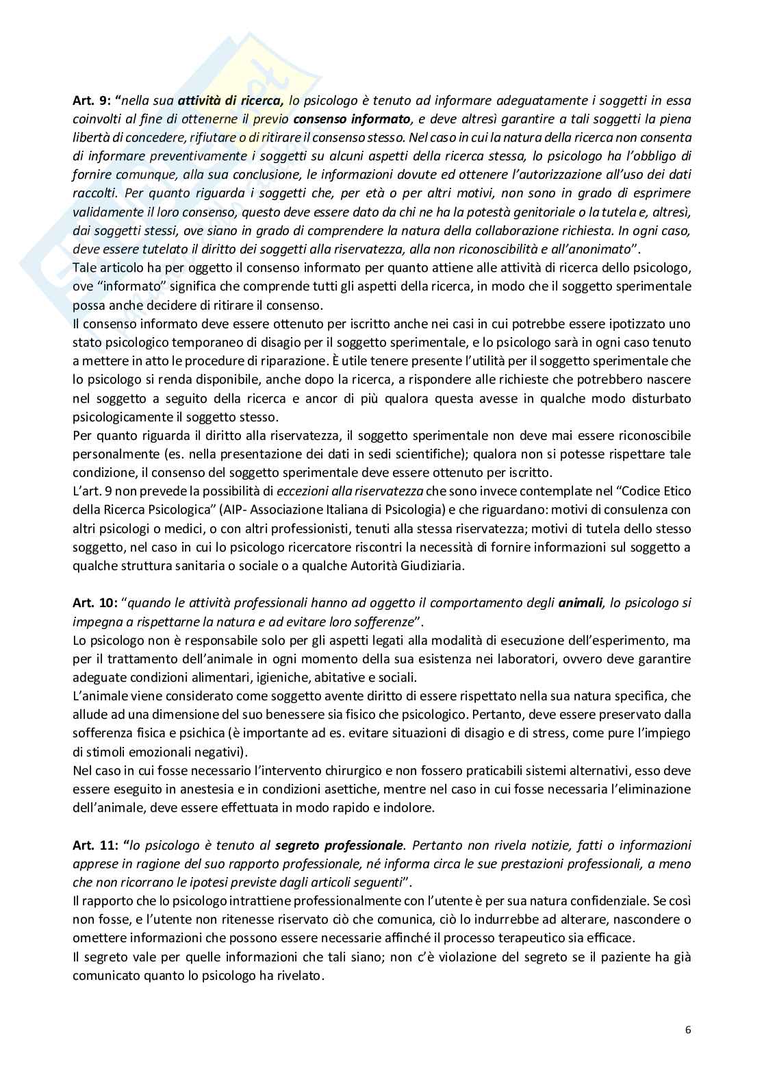 Commento al Codice Deontologico degli Psicologi Pag. 6