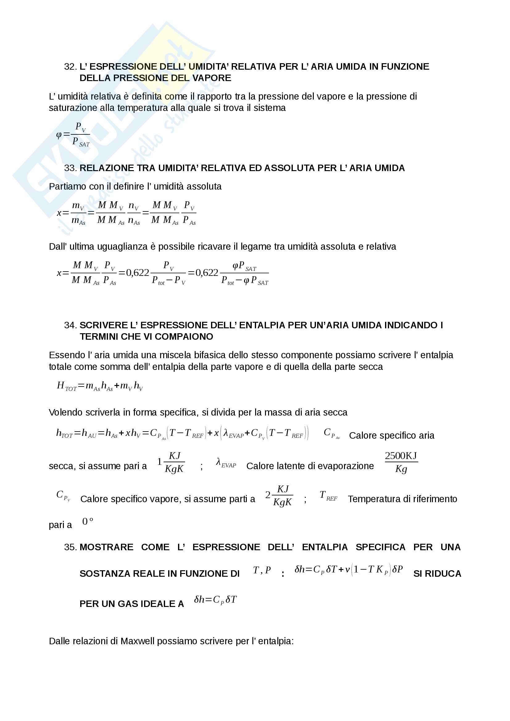 Domande di teoria Fisica tecnica Pag. 16