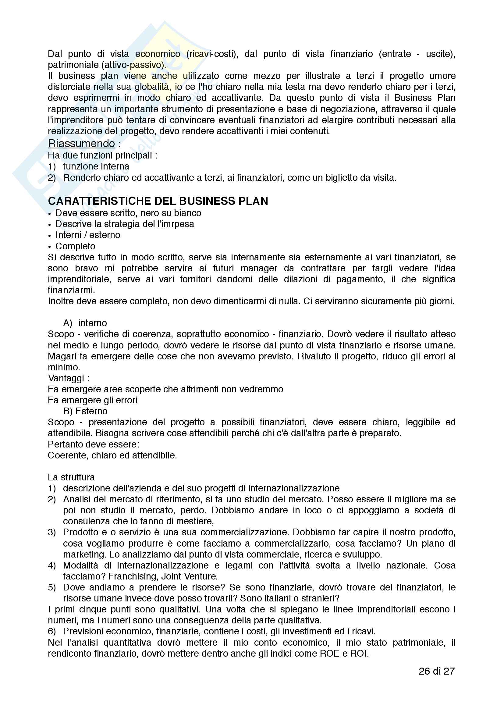 Economia delle imprese internazionali II semestre Pag. 26