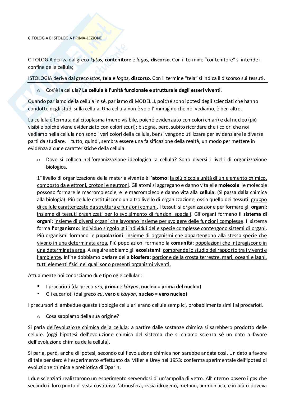 Citologia Pag. 1