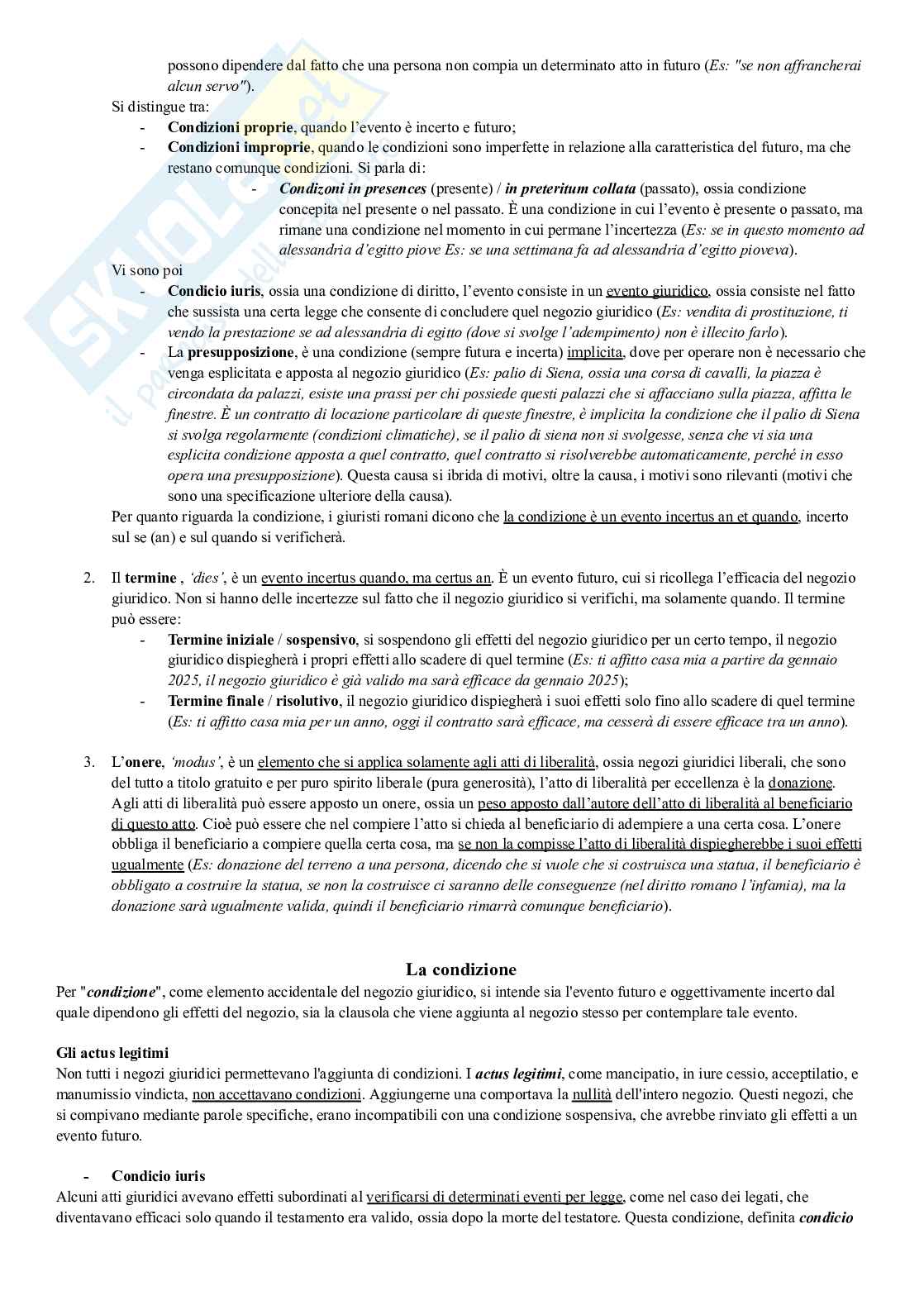 Riassunto esame Istituzioni di diritto romano, Prof. Biscotti Barbara, libro consigliato Manuale di diritto privato romano , Marrone Pag. 71