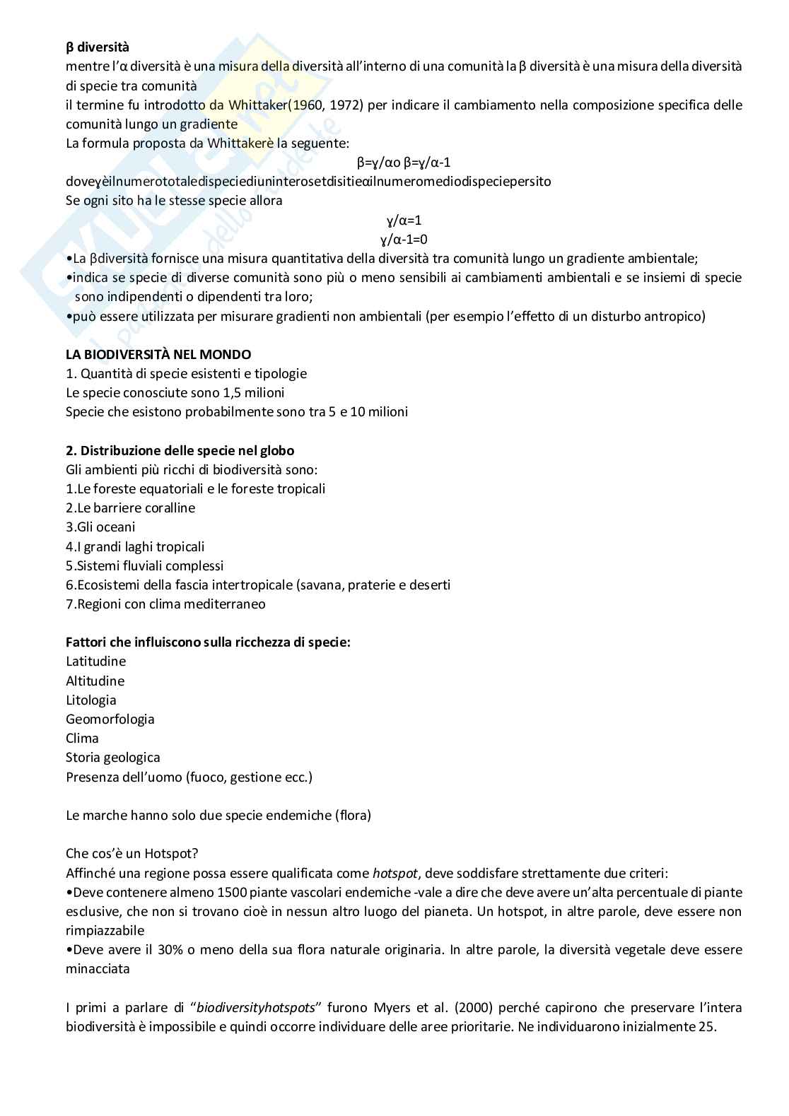 Gestione e tutela della biodiversità e del paesaggio Pag. 6