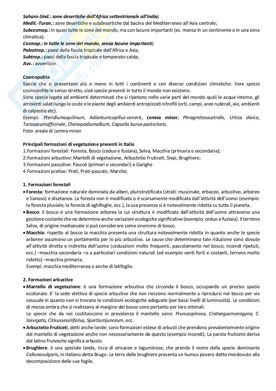 Gestione e tutela della biodiversità e del paesaggio Pag. 61