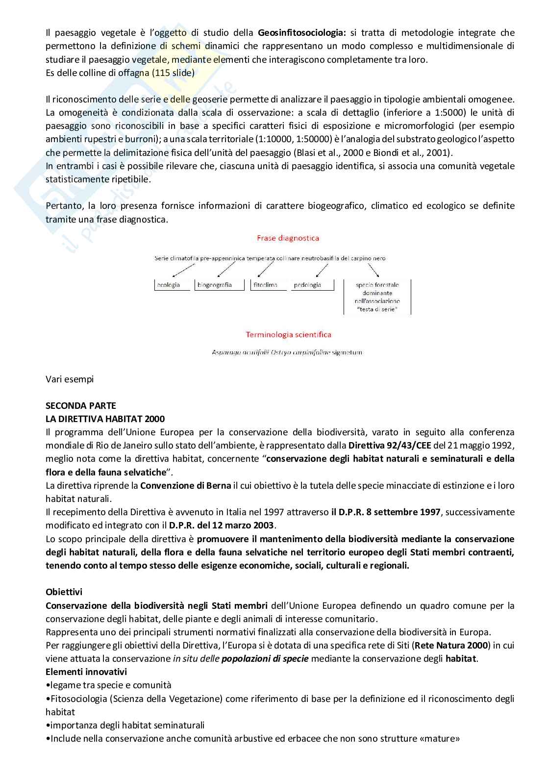 Gestione e tutela della biodiversità e del paesaggio Pag. 66
