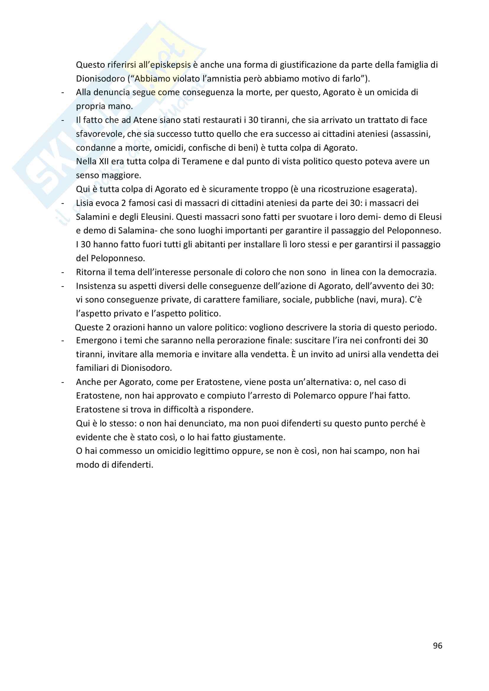 Storia greca parte monografica della prof.ssa Bearzot: L'amnistia del 403 Pag. 96