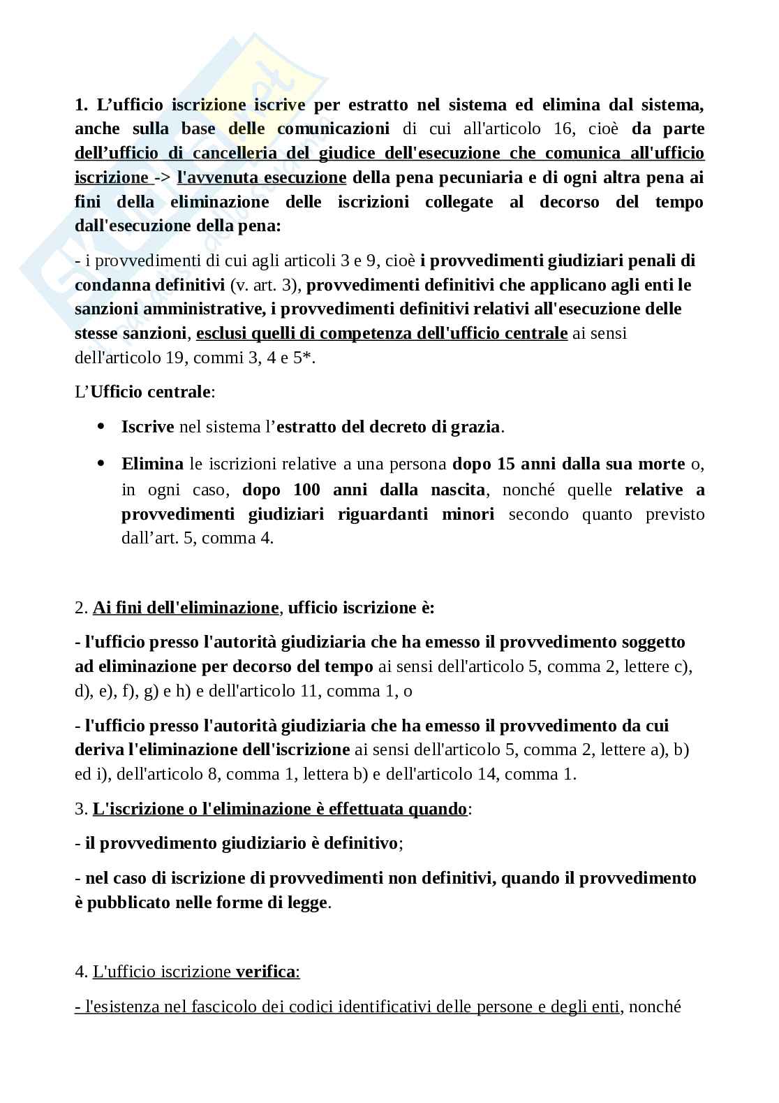 Schemi testo unico sul casellario giudiziale Pag. 16