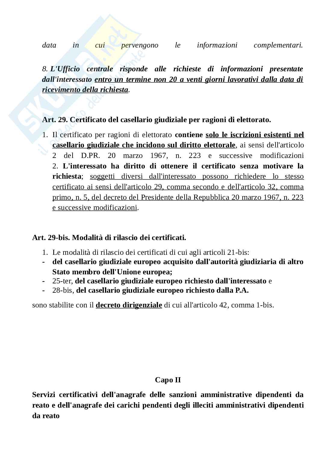 Schemi testo unico sul casellario giudiziale Pag. 31
