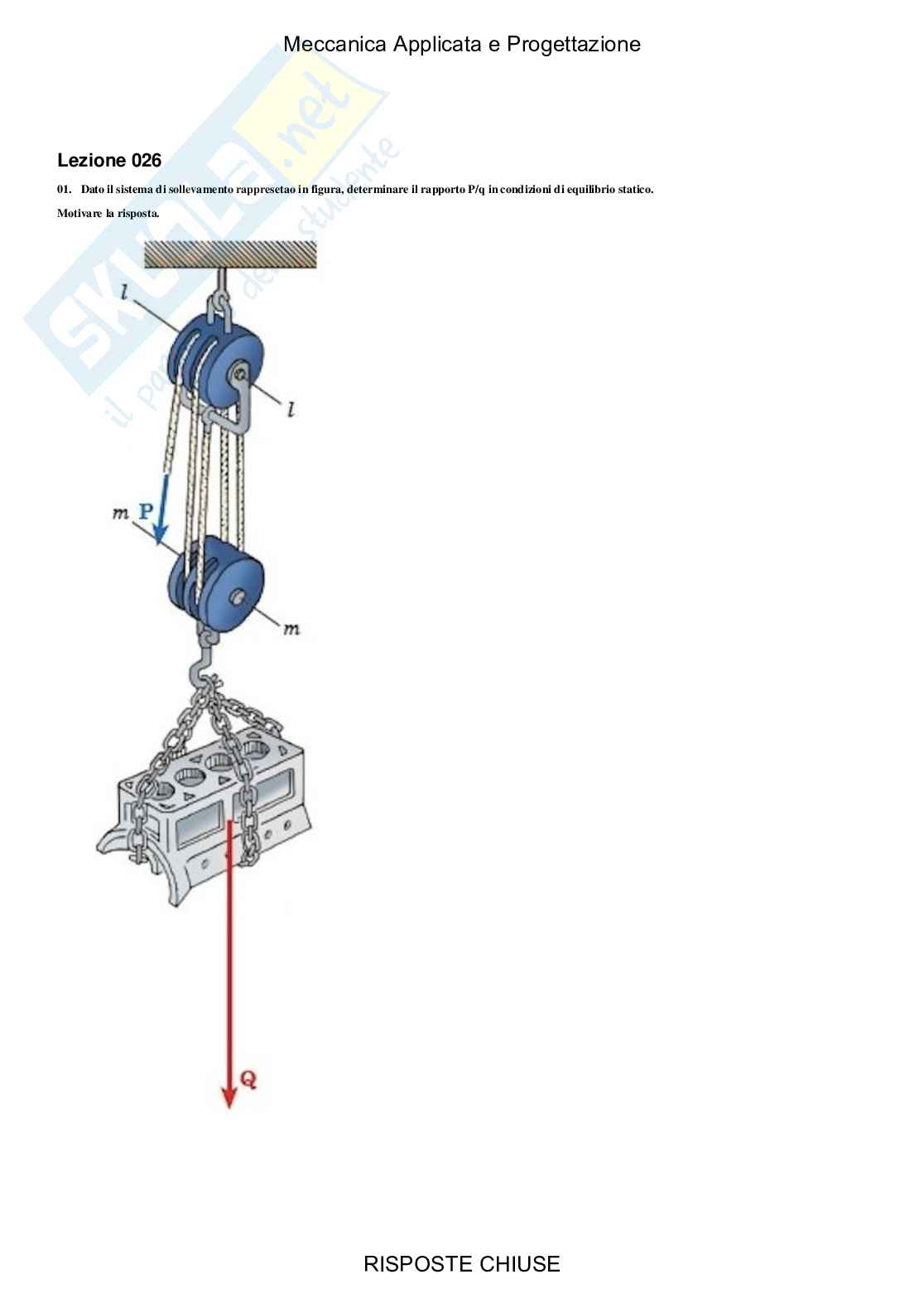 Meccanica applicata e progettazione - Paniere compilato Pag. 31