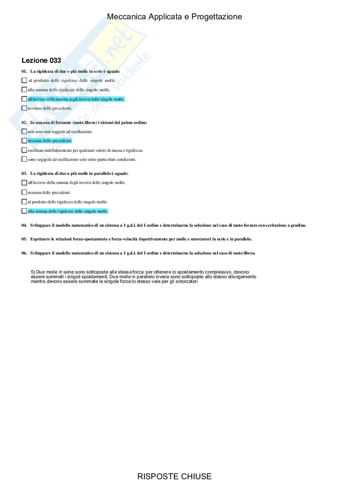 Meccanica applicata e progettazione - Paniere compilato Pag. 36