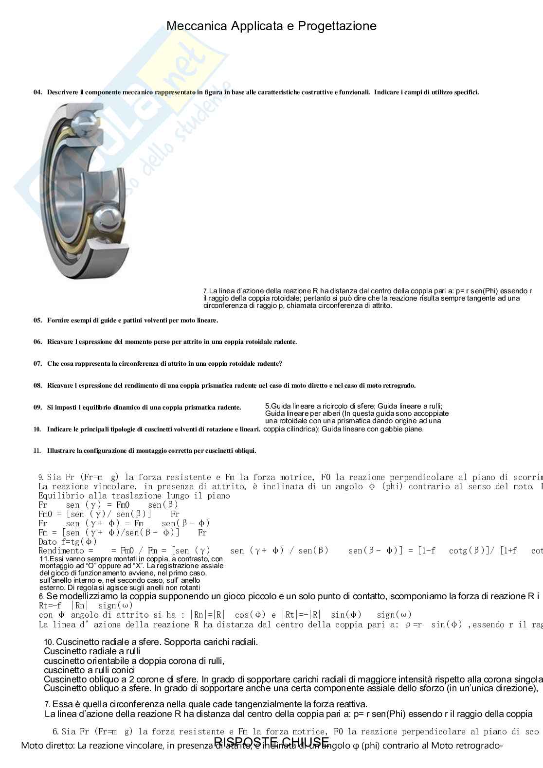 Meccanica applicata e progettazione - Paniere compilato Pag. 41