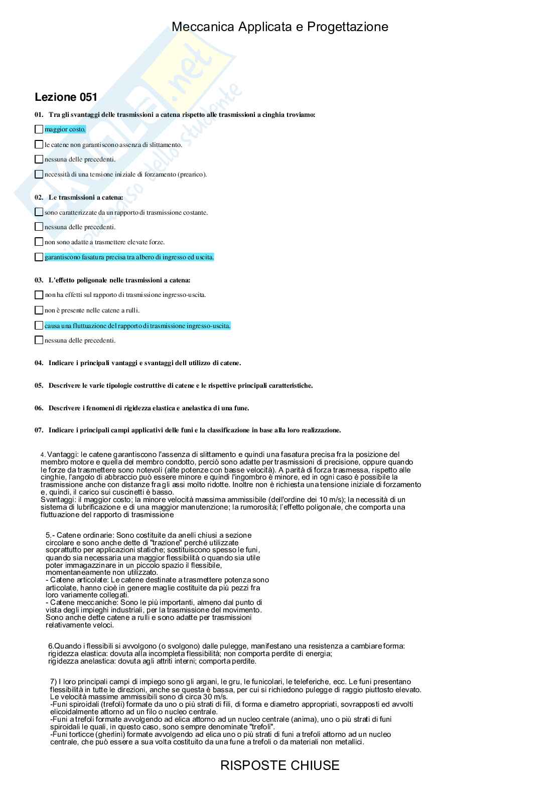 Meccanica applicata e progettazione - Paniere compilato Pag. 51