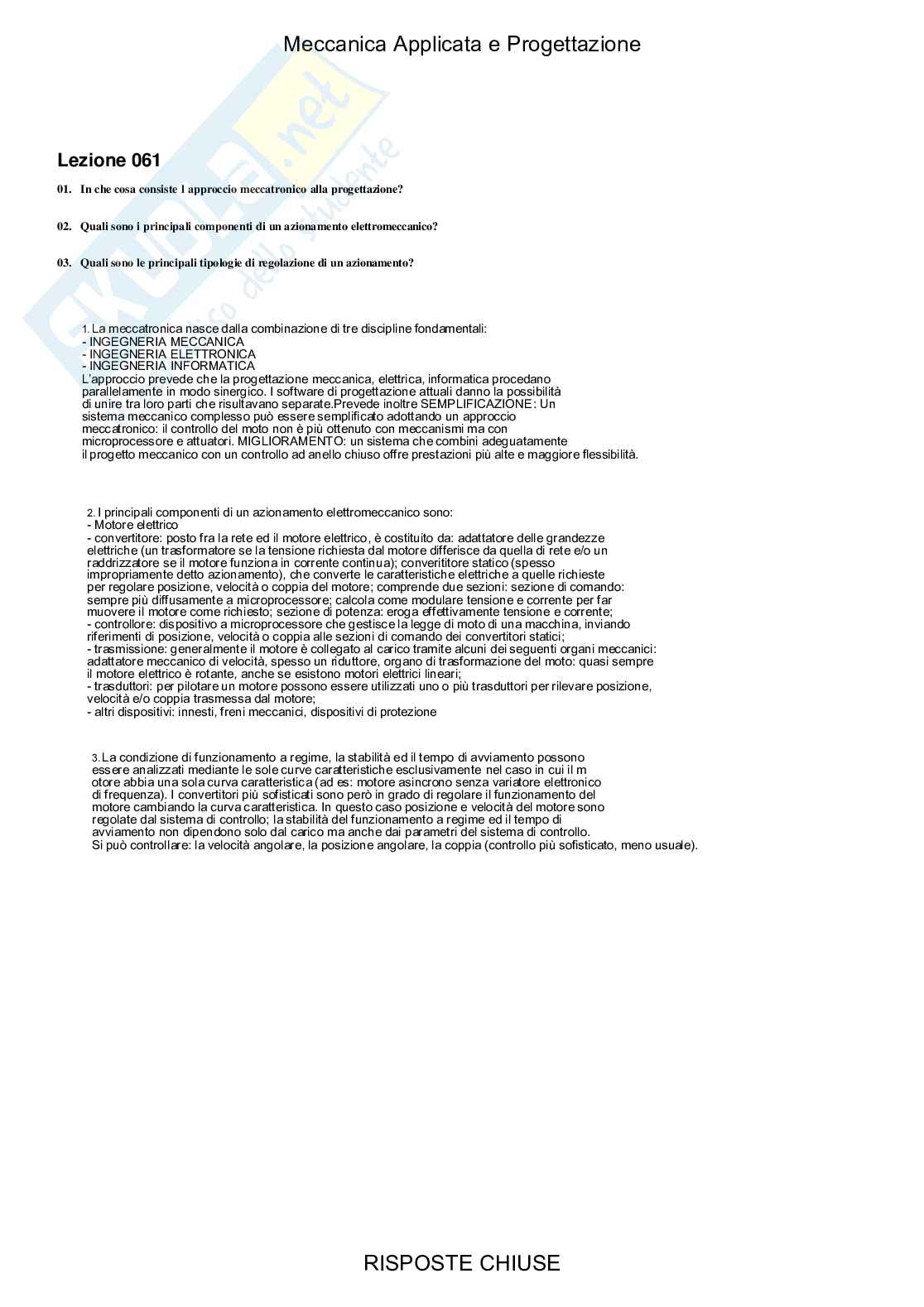 Meccanica applicata e progettazione - Paniere compilato Pag. 61