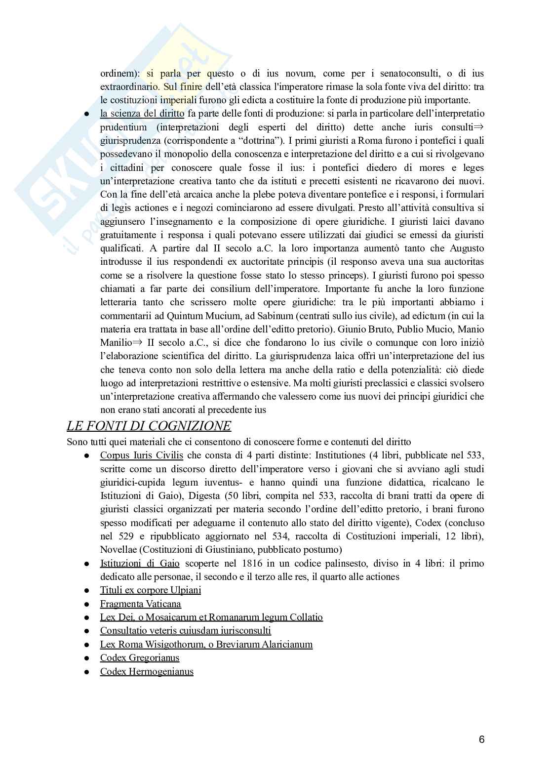 Riassunto esame Istituzioni di diritto romano, Prof. Vallocchia Franco, libro consigliato Istituzioni di diritto romano, Matteo Marrone Pag. 6