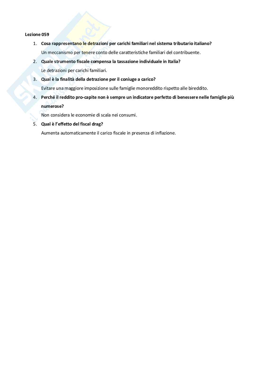 Paniere Scienze delle Finanze [2024] - risposte multiple Pag. 61