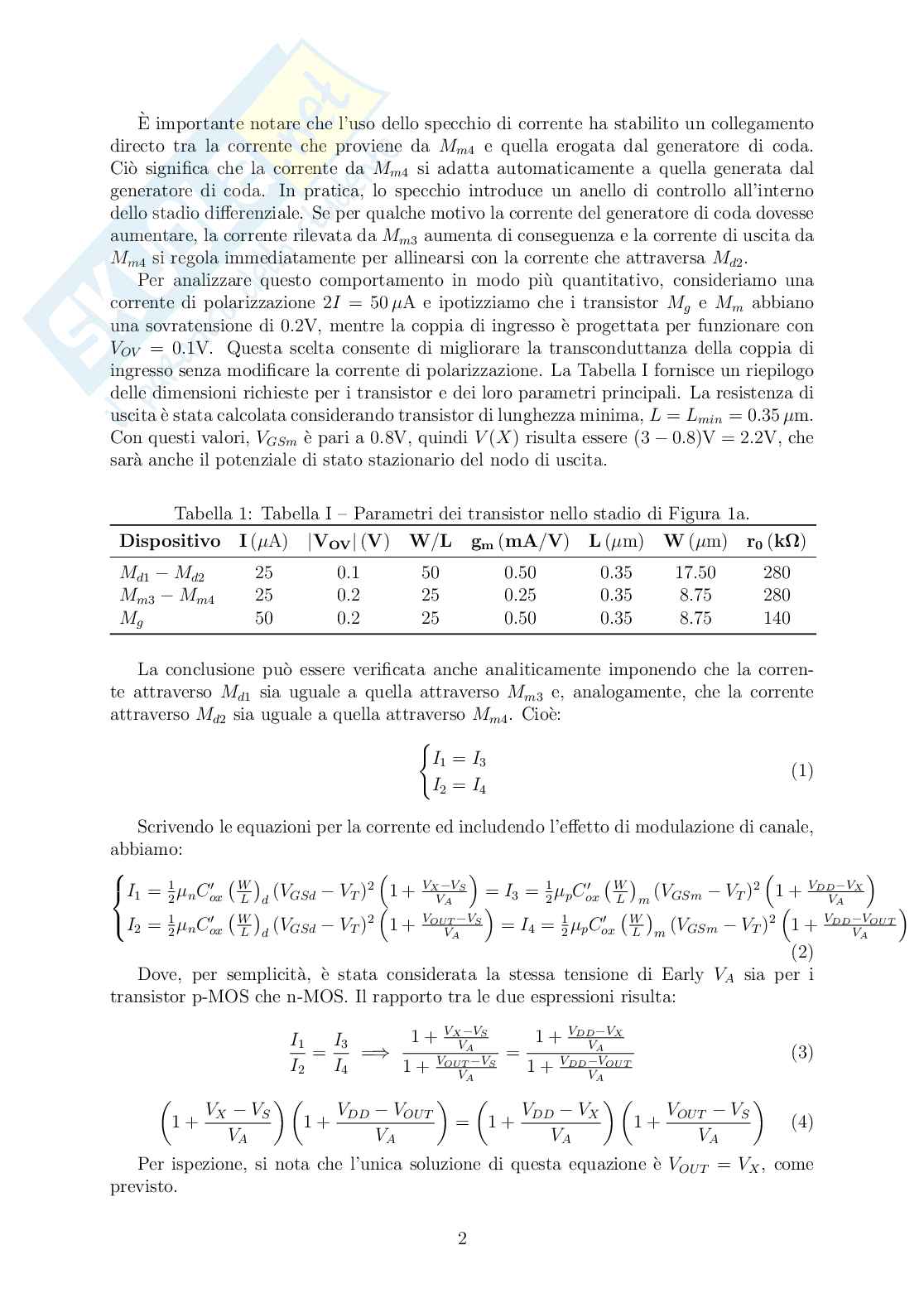 Stadio differenziale single ended - Parte 1 Pag. 2