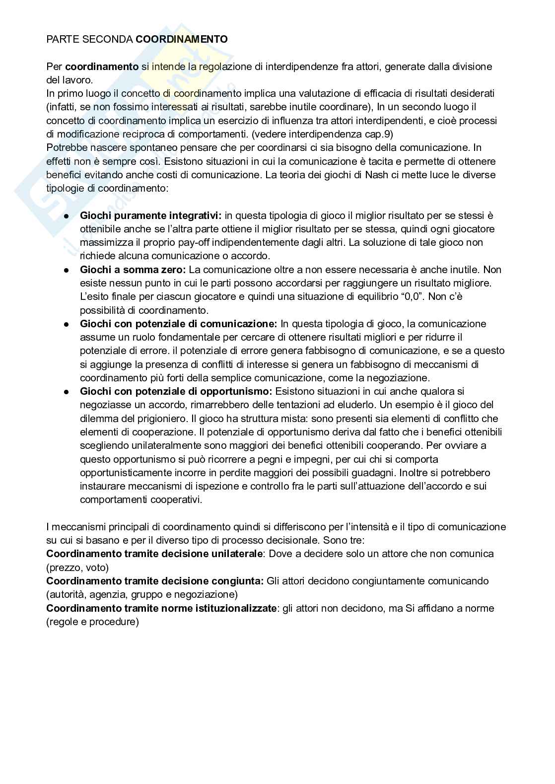 Appunti di Organizzazione aziendale  Pag. 11