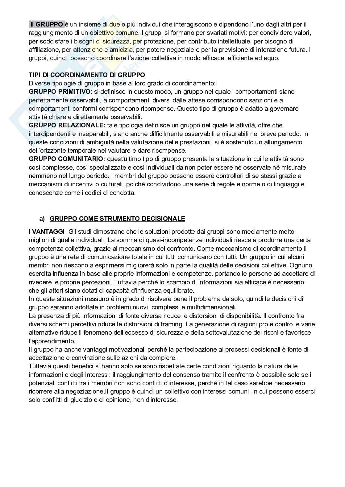 Appunti di Organizzazione aziendale  Pag. 16