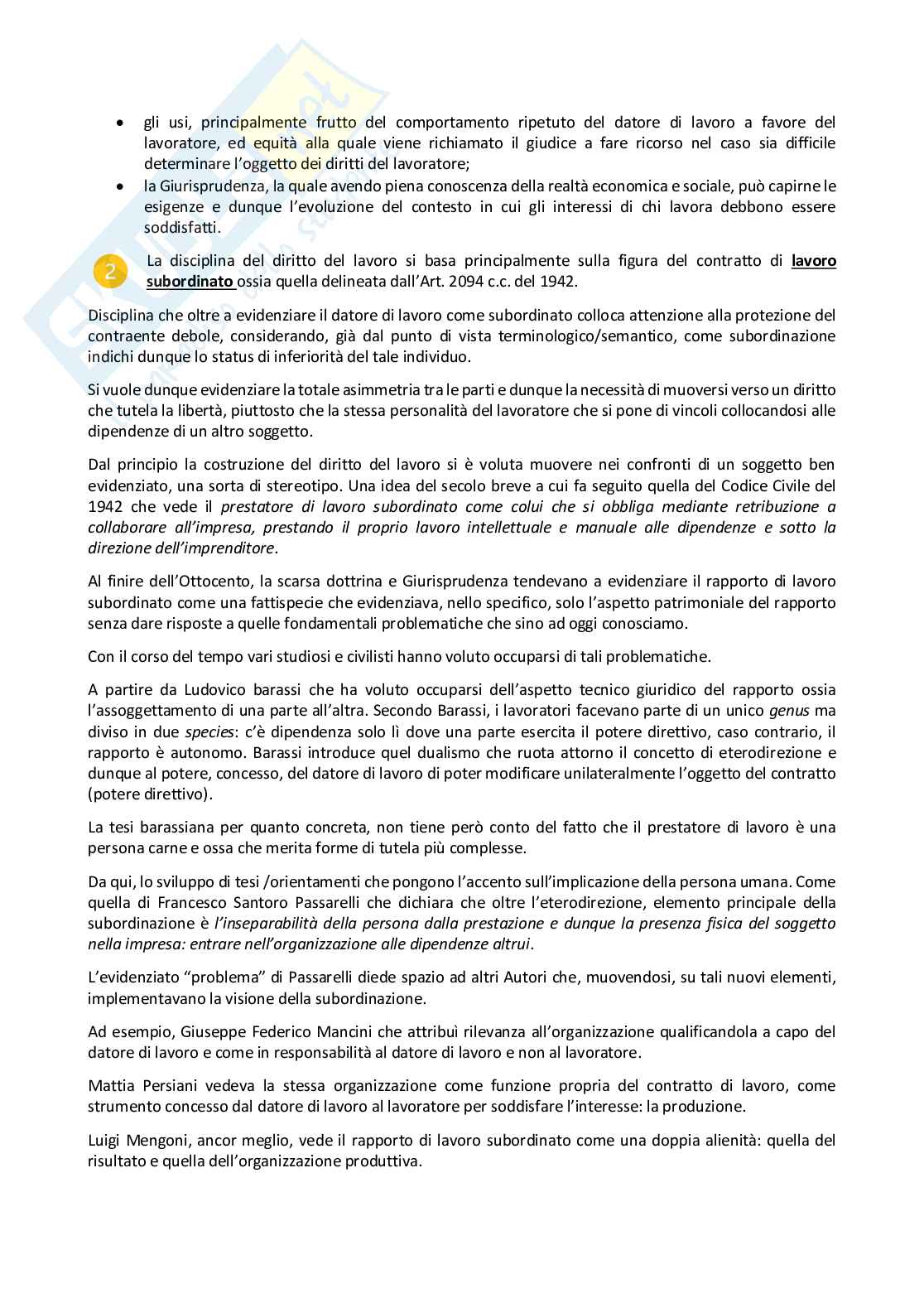 Diritto del lavoro - Appunti aula Pag. 2