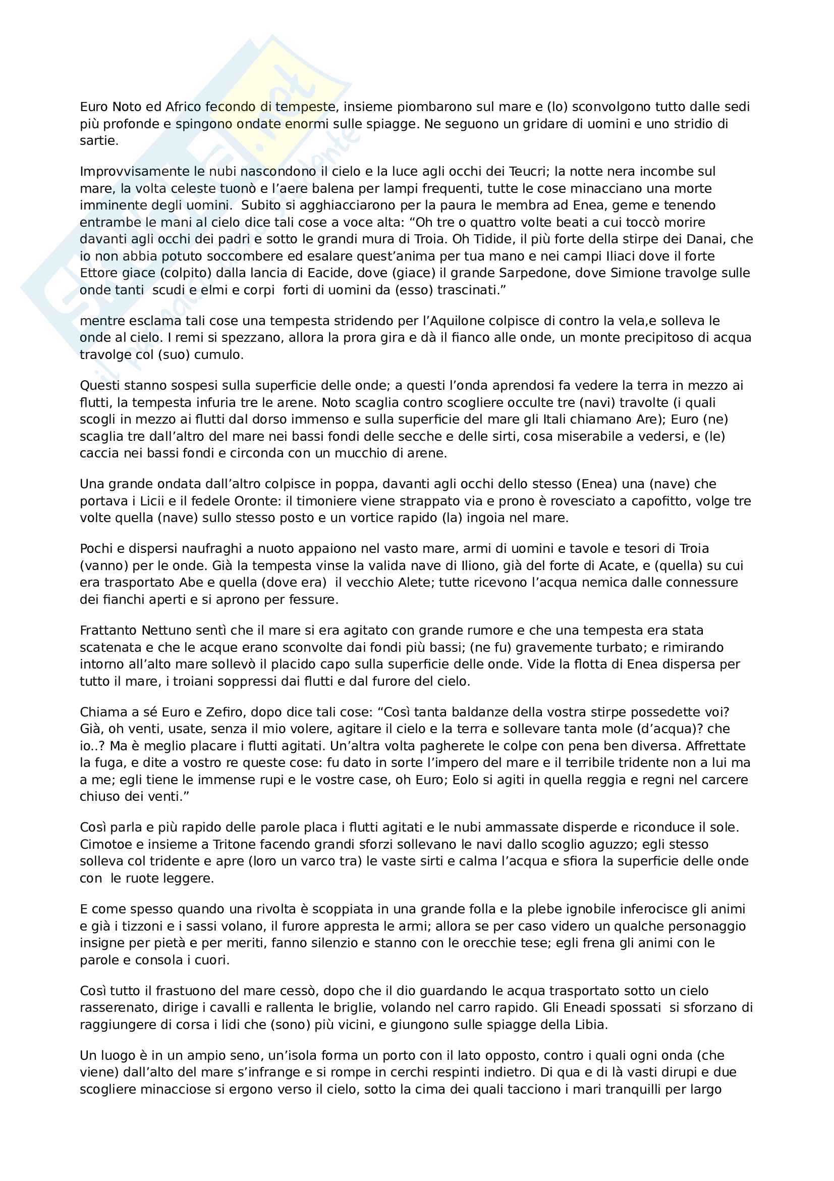 Eneide, Libro I Pag. 2