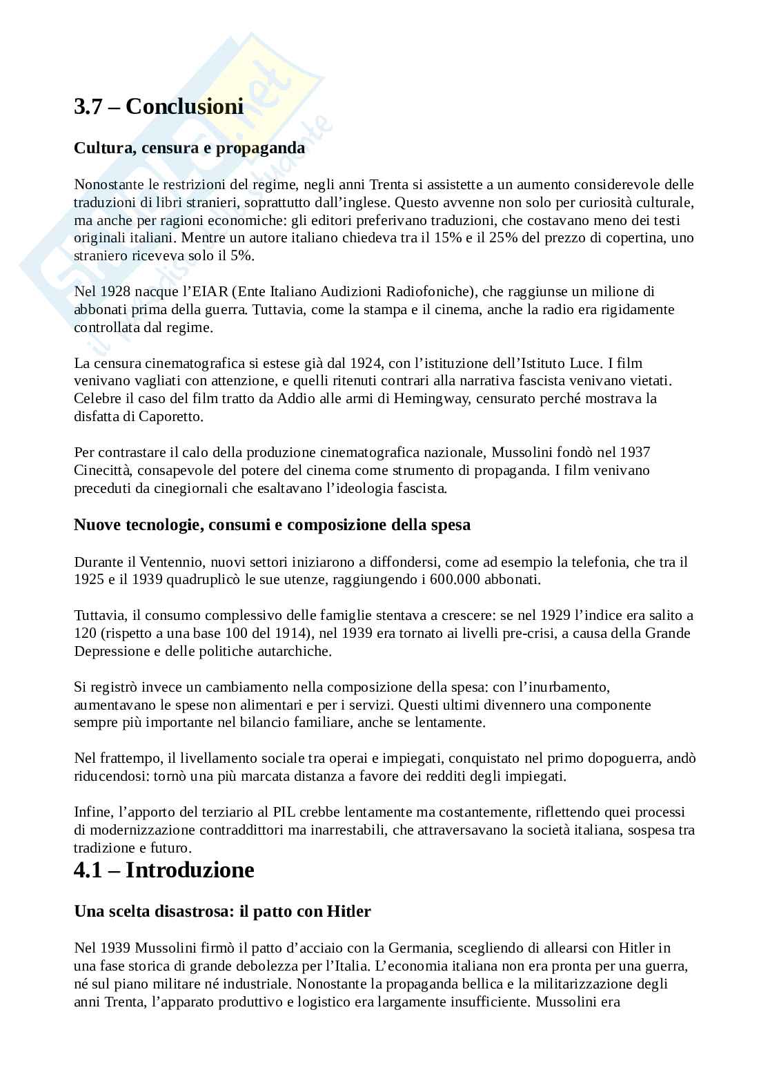 Riassunto esame Storia economica, Prof. Fumi Gianpiero, libro consigliato Ombre e luci, Della valentina Pag. 21