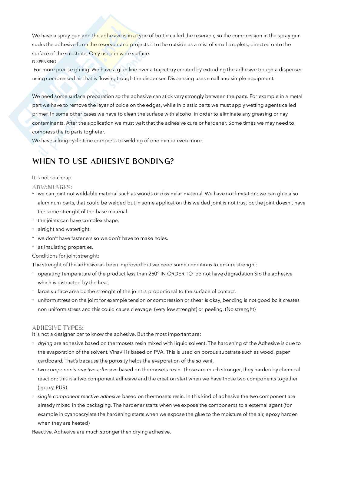 Materiali e Tecnologie per il Design Pag. 16