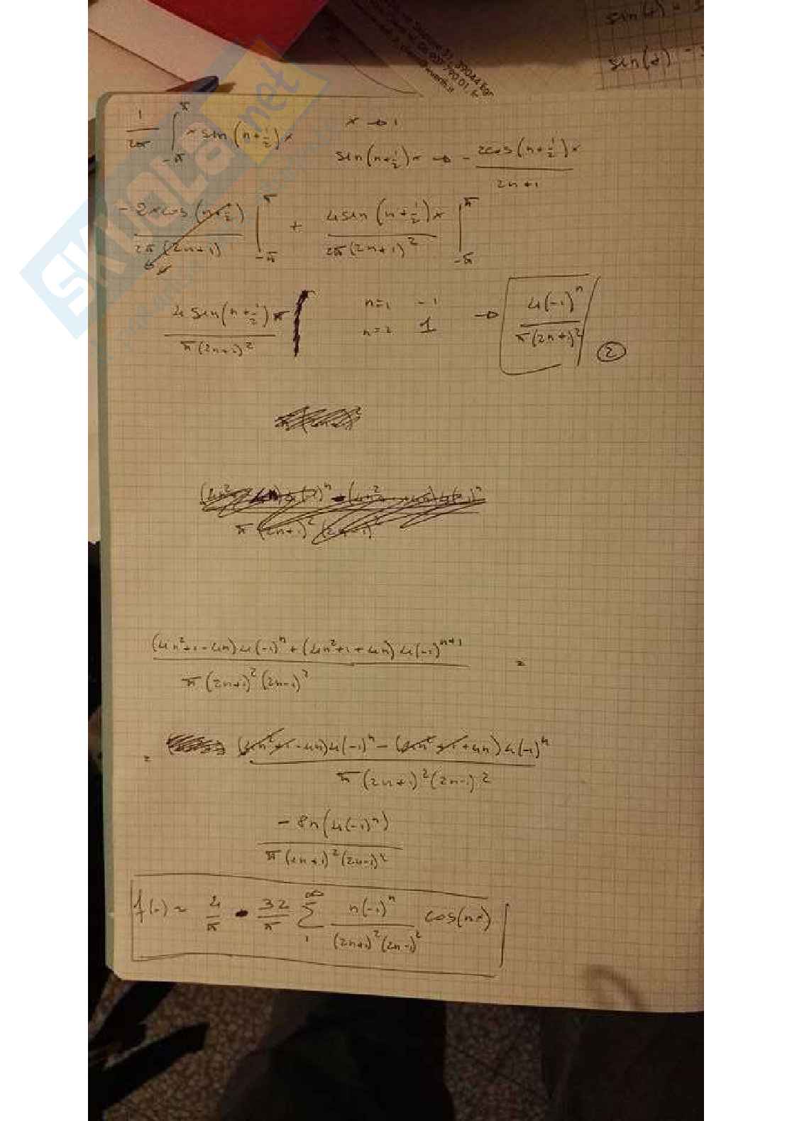 Esercizi di esame svolti di Metodi matematici e probabilisti su matrici di autovettori e autovalori e serie di Fourier  Pag. 6