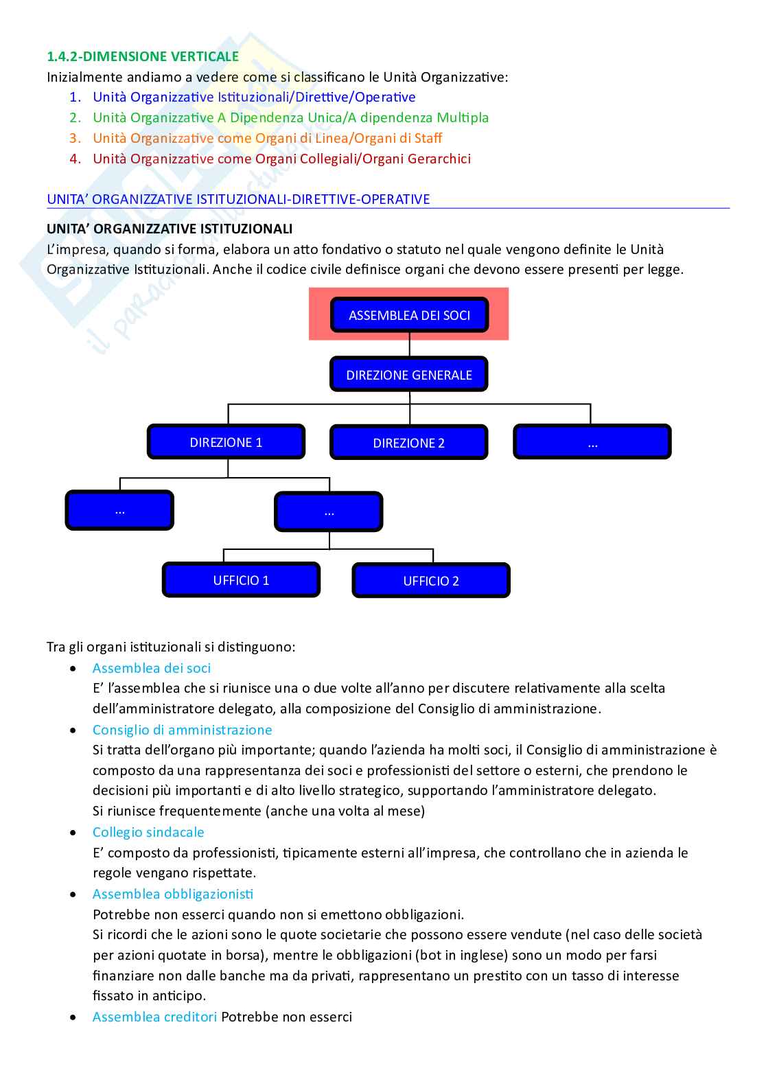 Sistemi organizzativi, parte 4 - Metodologia di analisi organizzativa a tre dimensioni Pag. 2