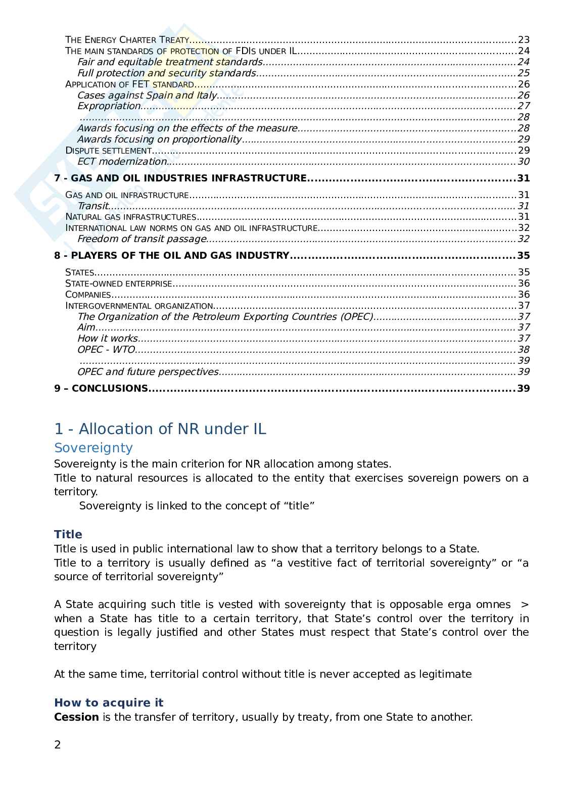 Natural Resources and Energy Security - Law Pag. 2