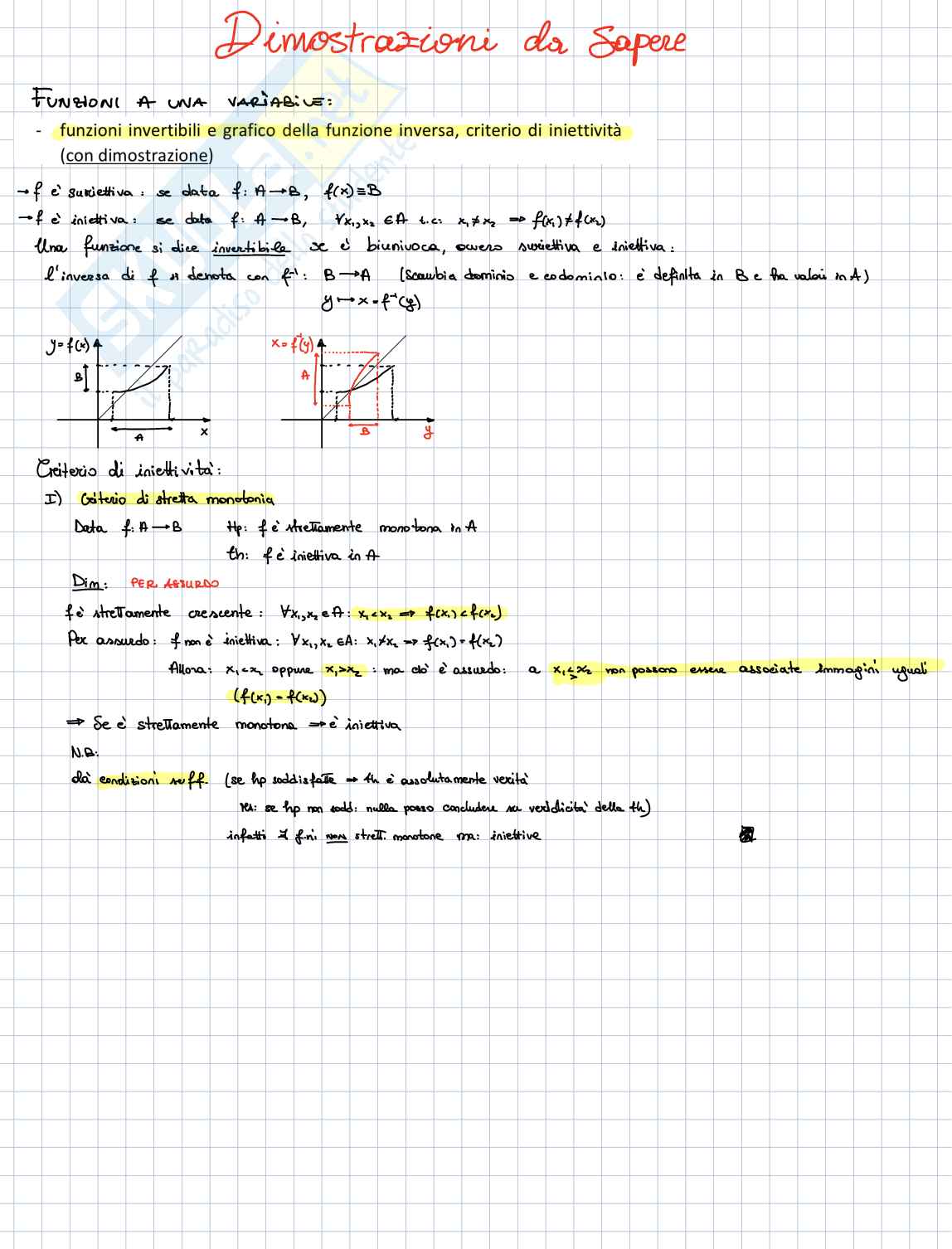 Dimostrazioni Analisi matematica 1 Pag. 1