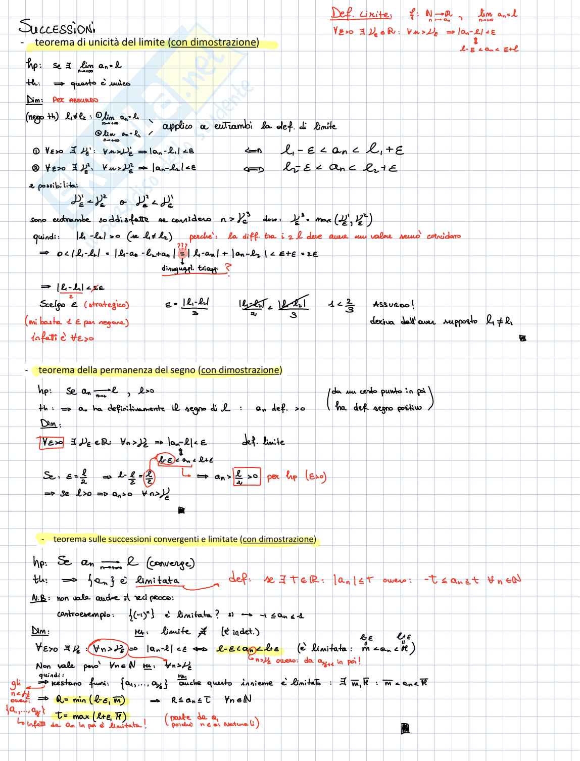 Dimostrazioni Analisi matematica 1 Pag. 2