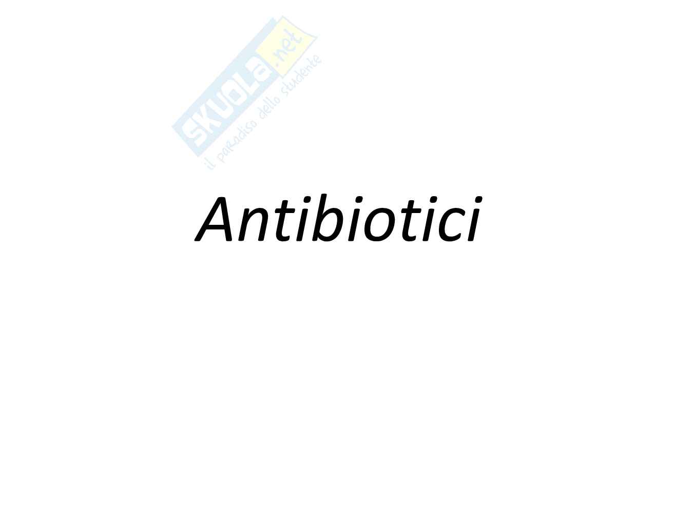 Antibiotici Pag. 1