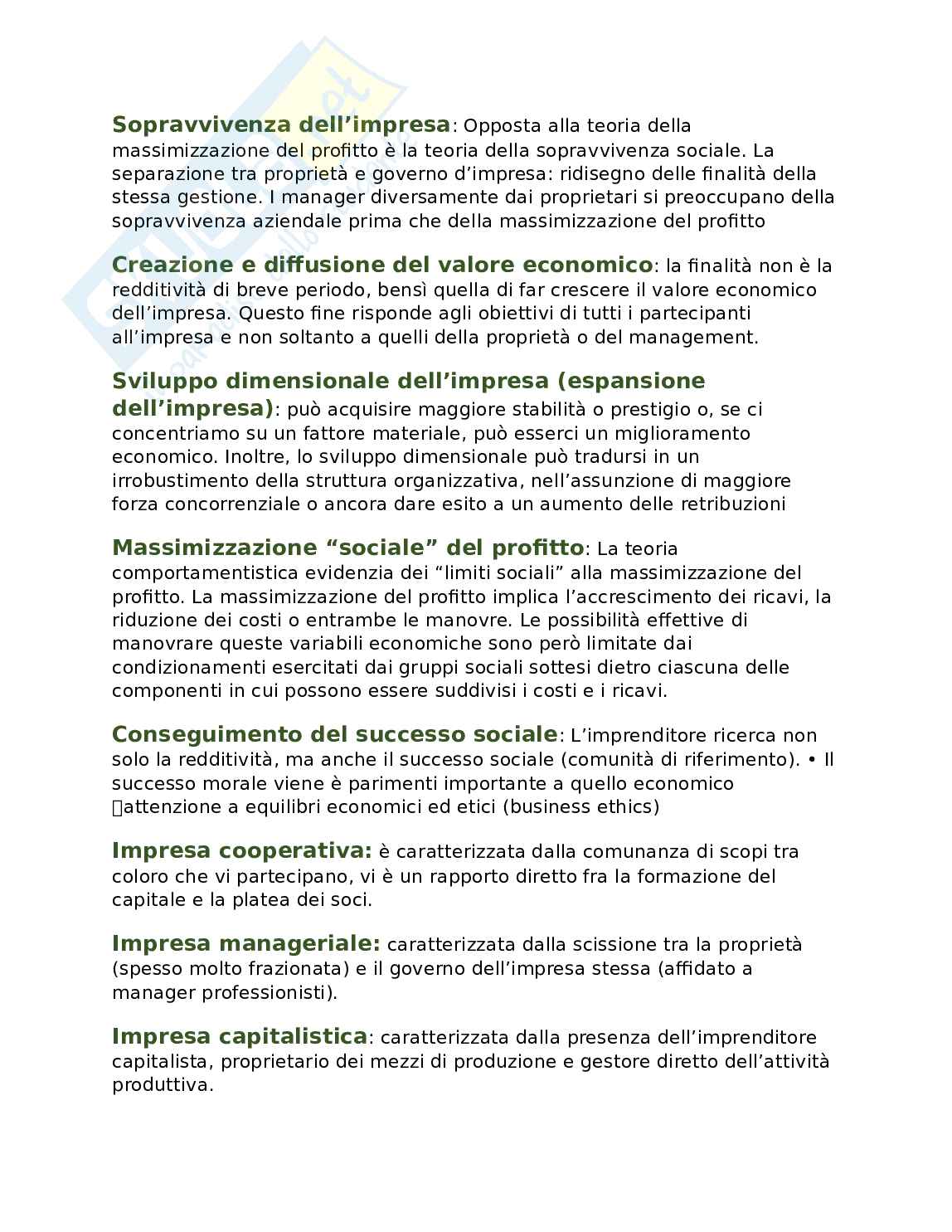 Appunti Economia e gestione delle imprese Pag. 6