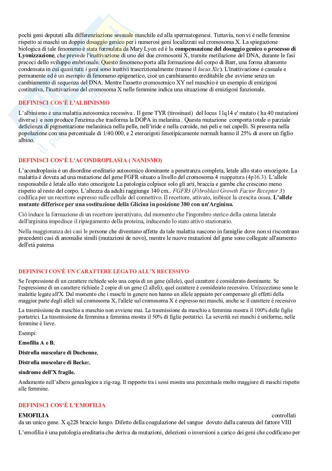 Domande aperte Genetica medica Pag. 16