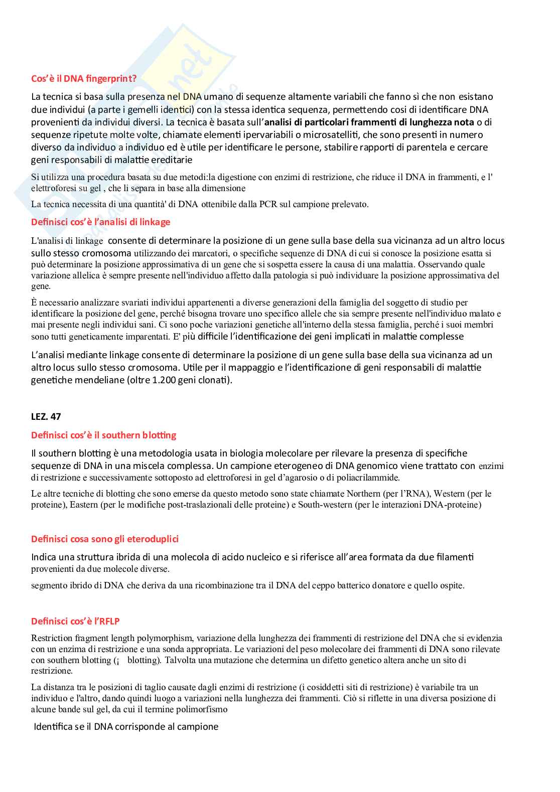 Domande aperte Genetica medica Pag. 36