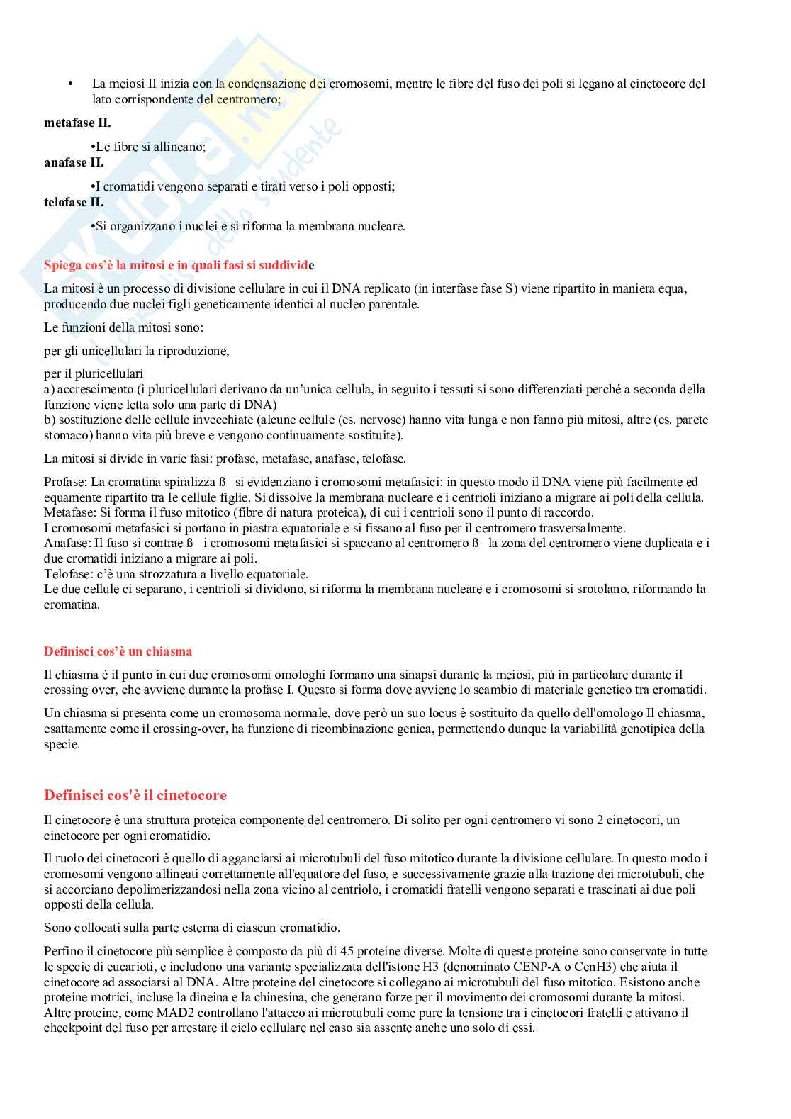 Domande aperte Genetica medica Pag. 6