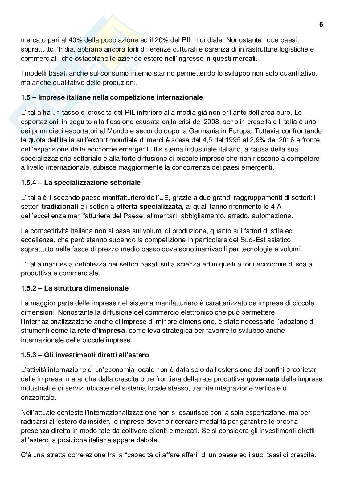 Riassunti per l'esame di Economia e gestione delle imprese internazionali Pag. 6