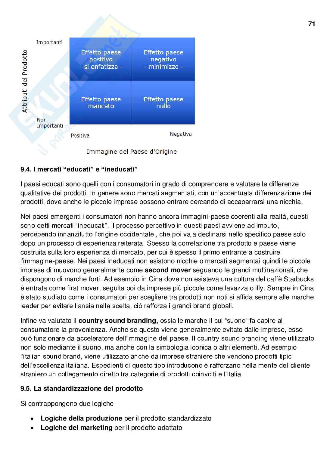 Riassunti per l'esame di Economia e gestione delle imprese internazionali Pag. 71