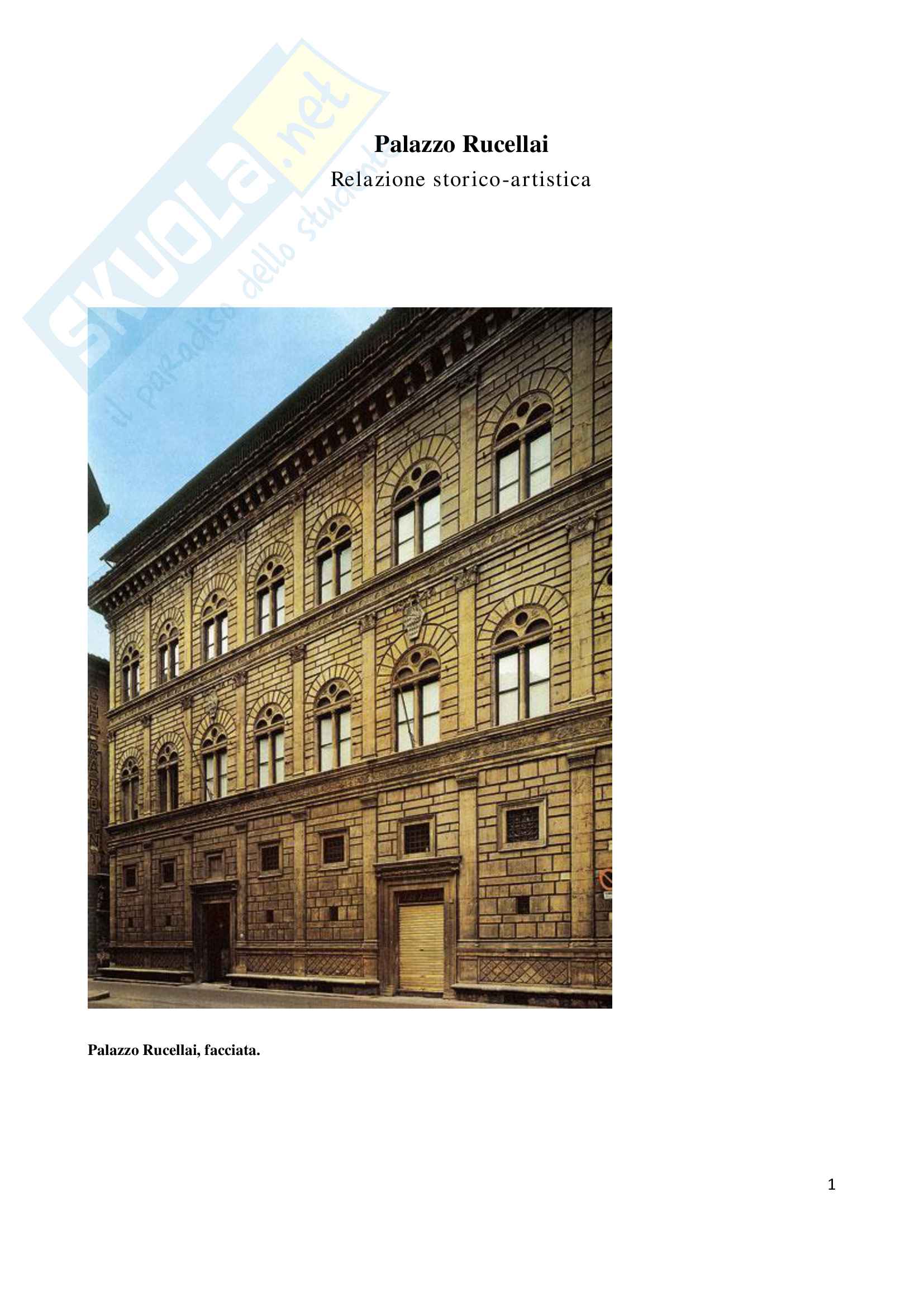 Palazzo Rucellai relazione Pag. 1