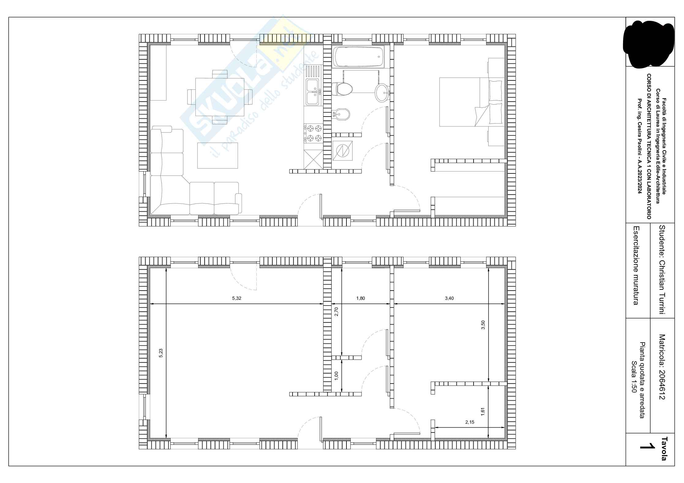Esercitazioni Architettura tecnica I Pag. 1