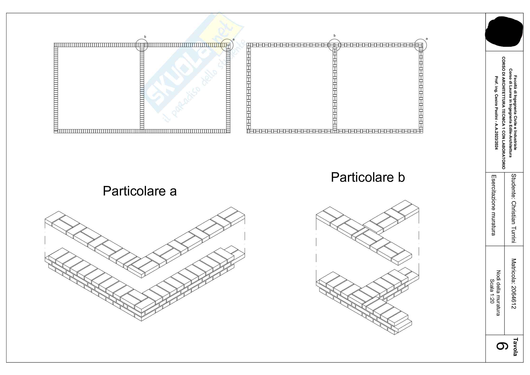 Esercitazioni Architettura tecnica I Pag. 6