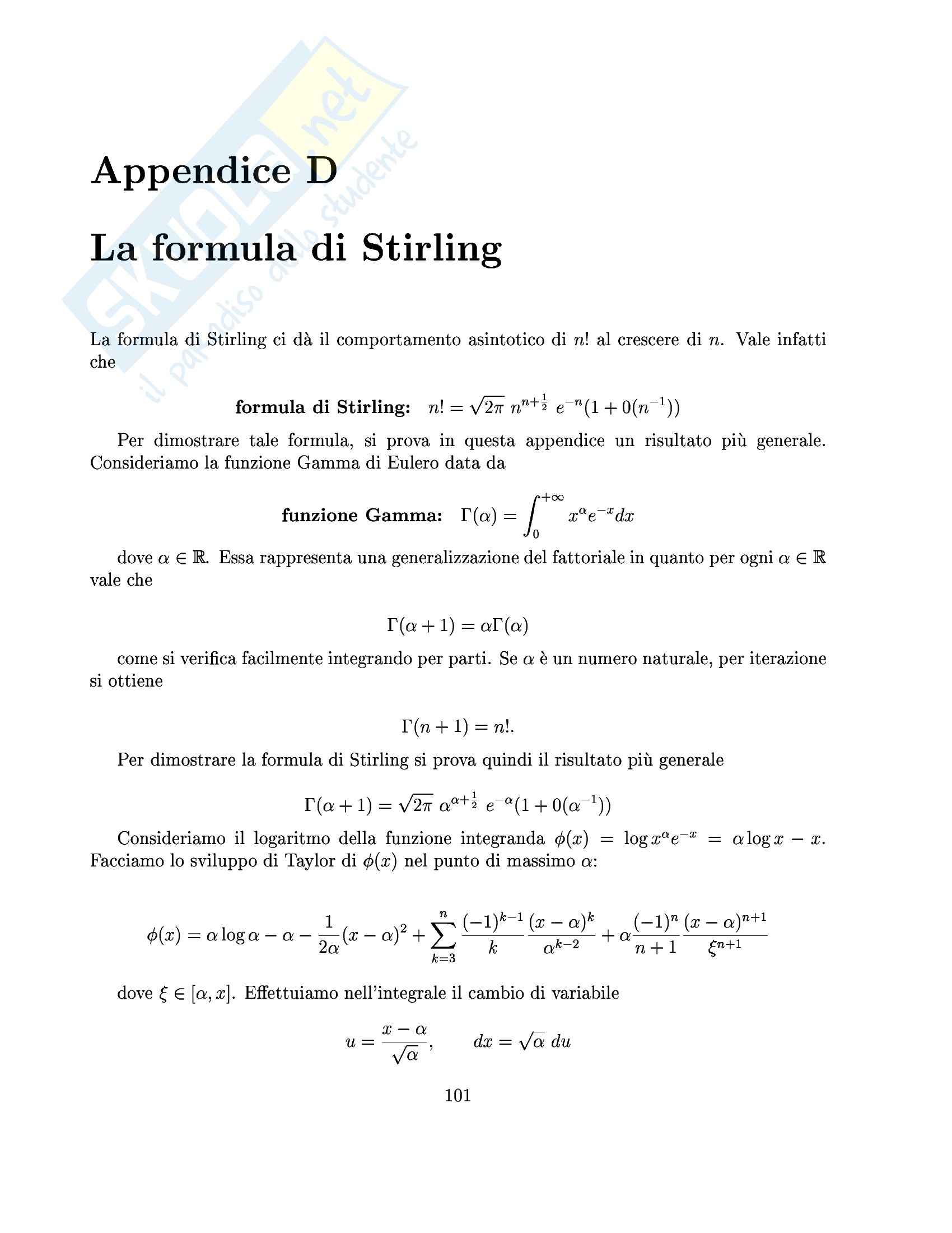 Matematica - calcolo di probabilità e statistica matematica - Appunti Pag. 101