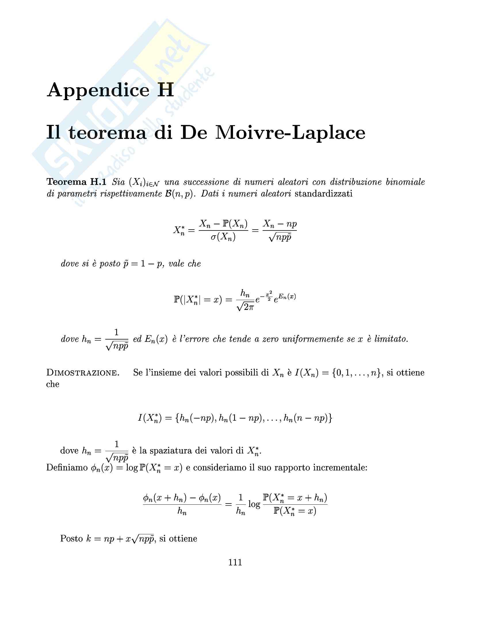 Matematica - calcolo di probabilità e statistica matematica - Appunti Pag. 111