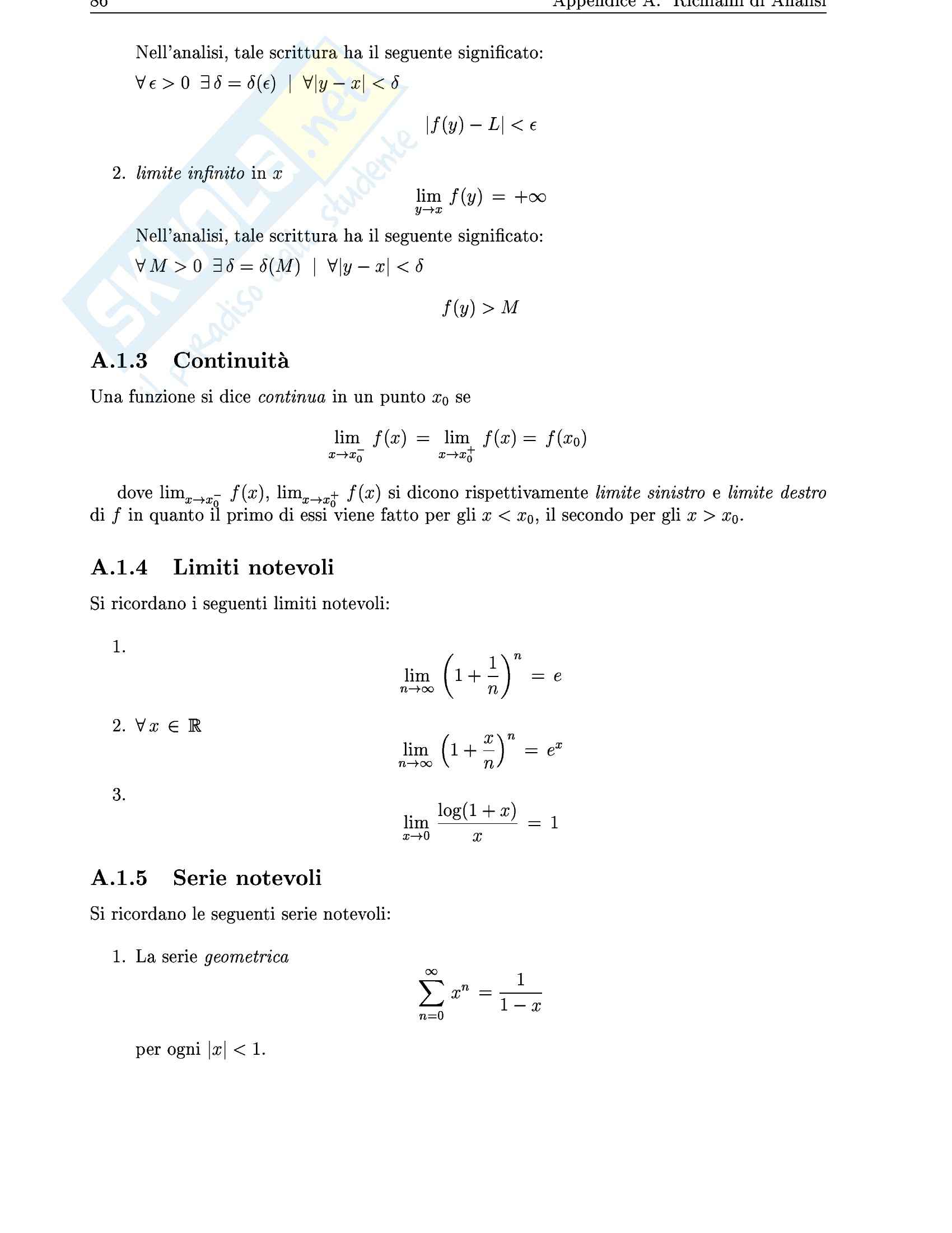 Matematica - calcolo di probabilità e statistica matematica - Appunti Pag. 86